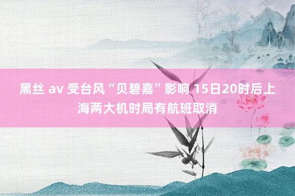 黑丝 av 受台风“贝碧嘉”影响 15日20时后上海两大机时局有航班取消