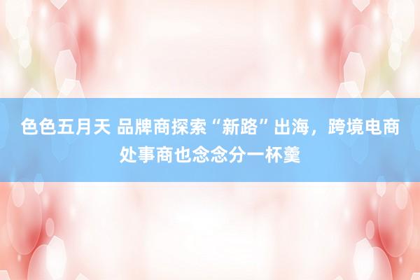 色色五月天 品牌商探索“新路”出海，跨境电商处事商也念念分一杯羹