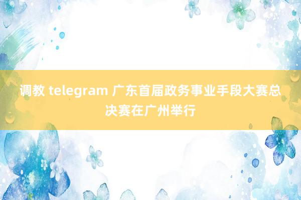 调教 telegram 广东首届政务事业手段大赛总决赛在广州举行