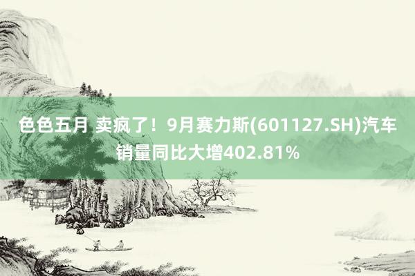 色色五月 卖疯了！9月赛力斯(601127.SH)汽车销量同比大增402.81%