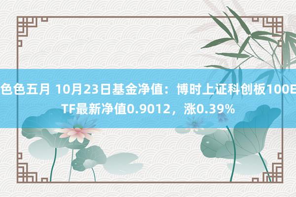 色色五月 10月23日基金净值：博时上证科创板100ETF最新净值0.9012，涨0.39%