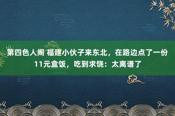 第四色人阁 福建小伙子来东北，在路边点了一份11元盒饭，吃到求饶：太离谱了