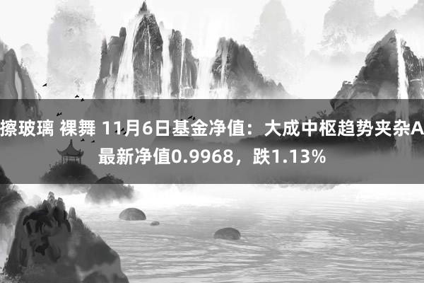 擦玻璃 裸舞 11月6日基金净值：大成中枢趋势夹杂A最新净值0.9968，跌1.13%