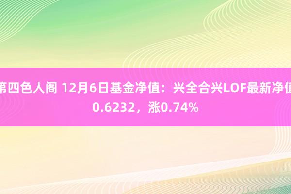 第四色人阁 12月6日基金净值：兴全合兴LOF最新净值0.6232，涨0.74%