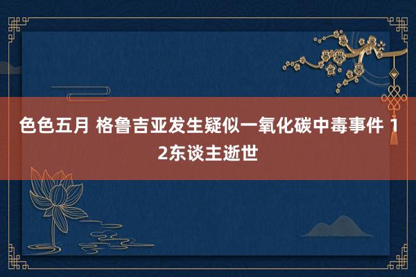 色色五月 格鲁吉亚发生疑似一氧化碳中毒事件 12东谈主逝世