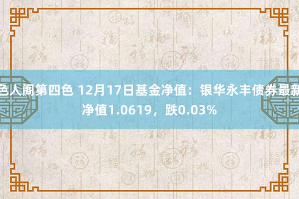 色人阁第四色 12月17日基金净值：银华永丰债券最新净值1.0619，跌0.03%