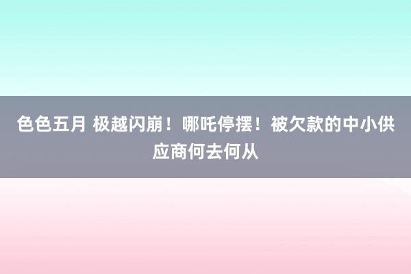 色色五月 极越闪崩！哪吒停摆！被欠款的中小供应商何去何从