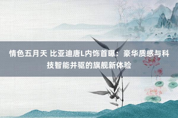 情色五月天 比亚迪唐L内饰首曝：豪华质感与科技智能并驱的旗舰新体验