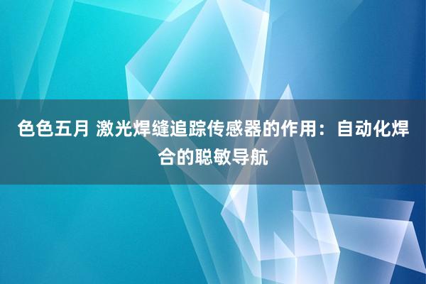 色色五月 激光焊缝追踪传感器的作用：自动化焊合的聪敏导航