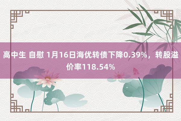 高中生 自慰 1月16日海优转债下降0.39%，转股溢价率118.54%